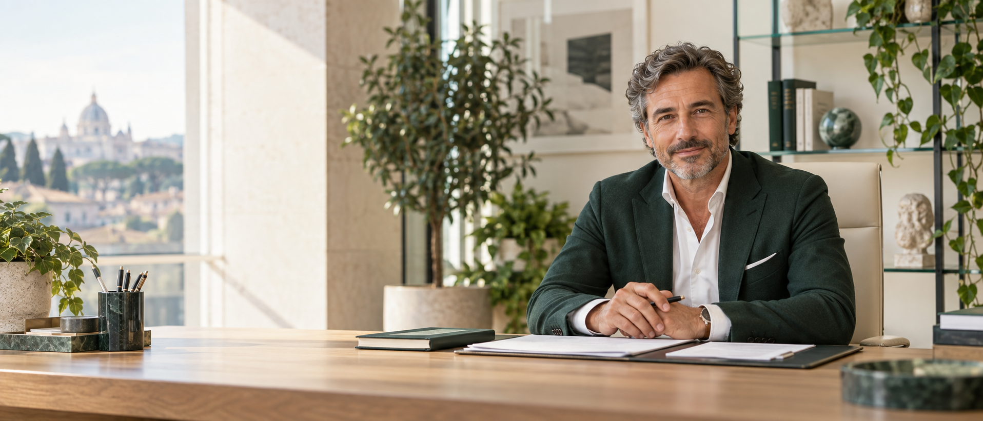 Commercialista al lavoro nel proprio studio